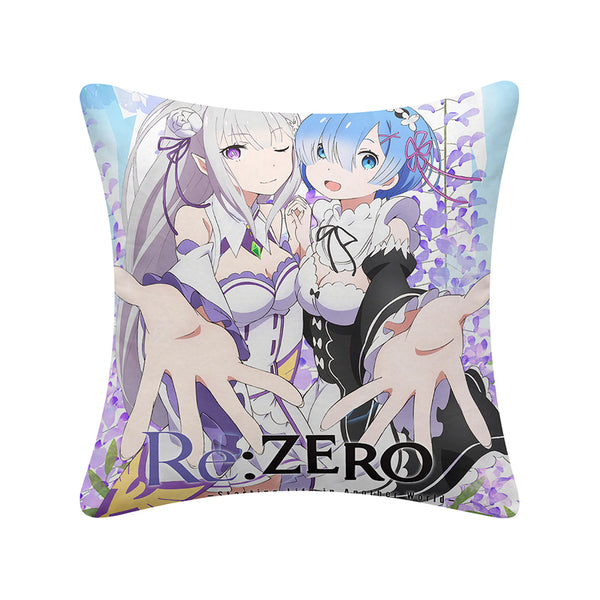 Re: Zero Rem and Emilia Throw Pillow