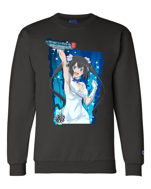 Is it Wrong to Try and Pick up Girls in a Dungeon 05 Champion Crewneck Sweater