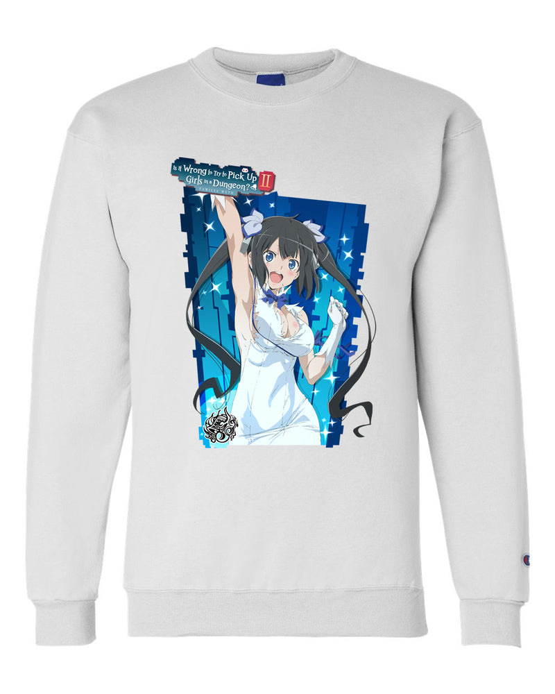 Is it Wrong to Try and Pick up Girls in a Dungeon 05 Champion Crewneck Sweater