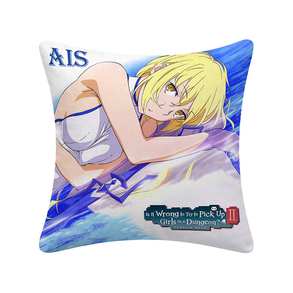 Is it Wrong to Try and Pick Up Girls in a Dungeon? Ais Throw Pillow