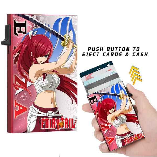 Fairy Tail Erza Slim Wallet with Cash Strap