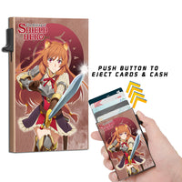 The Rising of the Shield Hero Raphtalia Slim Wallet with Cash Strap/Air Tag Support Collection