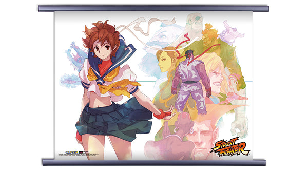 Street Fighter Sakura and the World Warriors Wall Scroll