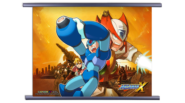 Mega Man X Zero and X Wall Scroll