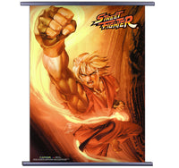 Street Fighter Ken's Flaming Dragon Punch Wall Scroll