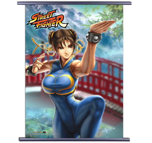 Street Fighter Beautiful Chun Li Wall Scroll