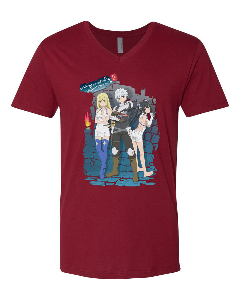 Is it Wrong to Try and Pick up Girls in a Dungeon 01 V-Neck T-Shirt